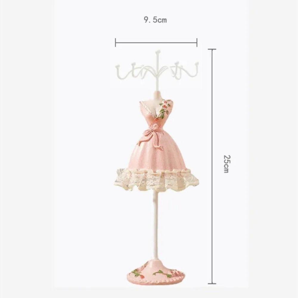 Rotating Jewelry Rack In Long Ruffled Dress - Picture 5 of 5